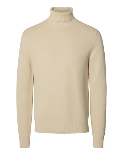 Selected - SLHDane Structure Roll Strik - Oatmeal 